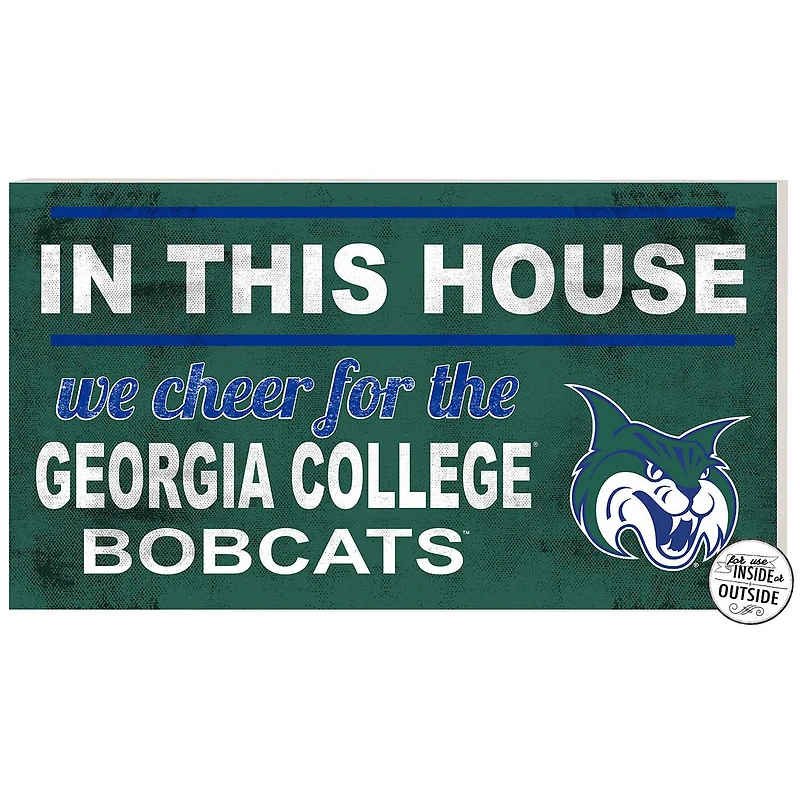 Georgia College Bobcats 11" x 20" Indoor/Outdoor In This House Sign
