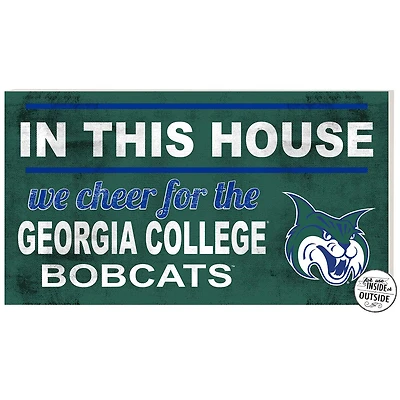 Georgia College Bobcats 11" x 20" Indoor/Outdoor In This House Sign