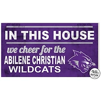 Abilene Christian University Wildcats 11" x 20" Indoor/Outdoor In This House Sign