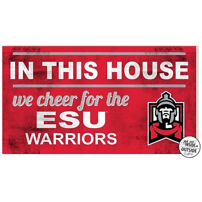 East Stroudsburg Warriors 11" x 20" Indoor/Outdoor In This House Sign