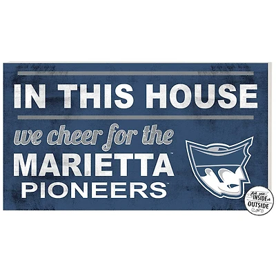 Marietta College Pioneers 11" x 20" Indoor/Outdoor In This House Sign