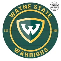Wayne State Warriors 20" x 20" Indoor/Outdoor Circle Sign