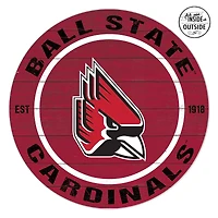 Ball State Cardinals 20" x 20" Indoor/Outdoor Circle Sign