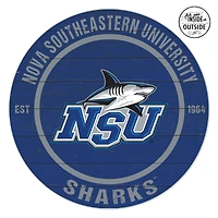 Nova Southeastern Sharks 20" x 20" Indoor/Outdoor Circle Sign