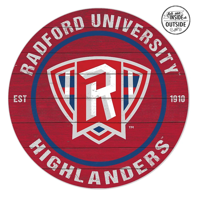Radford Highlanders 20" x 20" Indoor/Outdoor Circle Sign