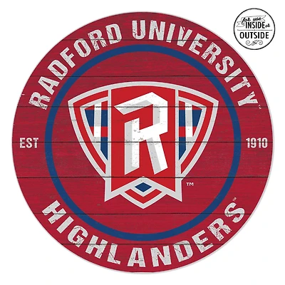 Radford Highlanders 20" x 20" Indoor/Outdoor Circle Sign