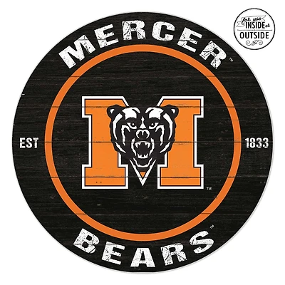 Mercer Bears 20" x 20" Indoor/Outdoor Circle Sign