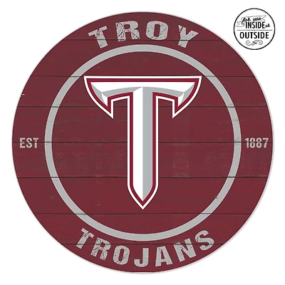 Troy University Trojans 20" x 20" Indoor/Outdoor Circle Sign