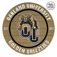 Oakland Golden Grizzlies 20" x 20" Indoor/Outdoor Circle Sign