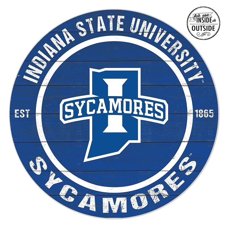 Indiana State Sycamores 20" x 20" Indoor/Outdoor Circle Sign