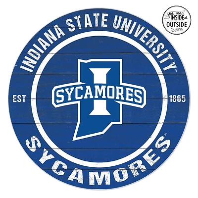 Indiana State Sycamores 20" x 20" Indoor/Outdoor Circle Sign