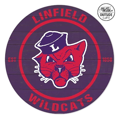 Linfield Wildcats 20" x 20" Indoor/Outdoor Circle Sign