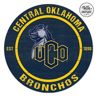 Central Oklahoma Bronchos 20" x 20" Indoor/Outdoor Circle Sign