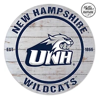 New Hampshire Wildcats 20'' x 20'' Indoor/Outdoor Weathered Circle Sign