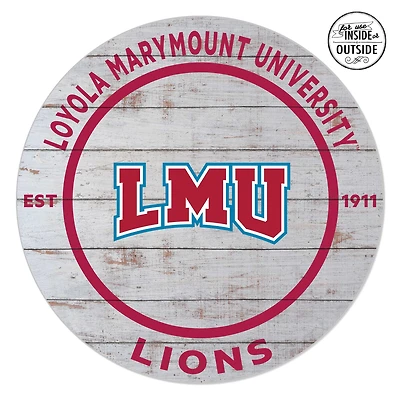 Loyola Marymount Lions 20'' x 20'' Indoor/Outdoor Weathered Circle Sign