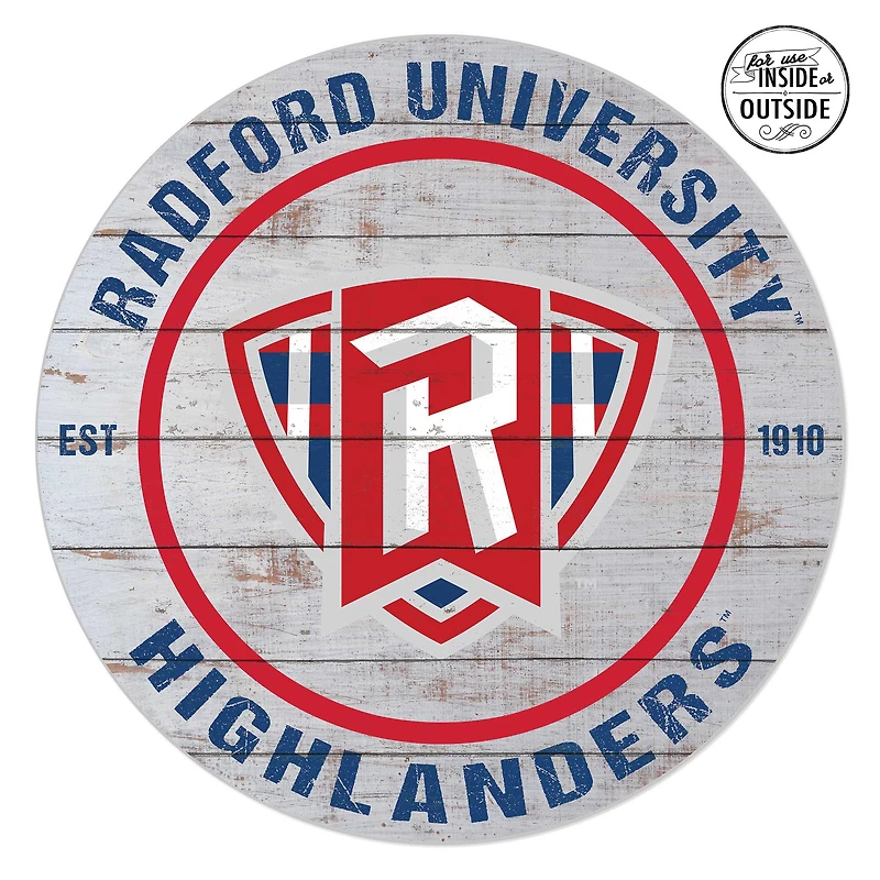 Radford Highlanders 20'' x 20'' Indoor/Outdoor Weathered Circle Sign