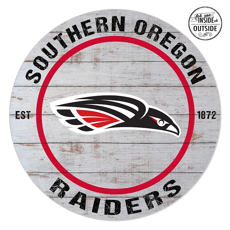 Southern Oregon Raiders 20'' x 20'' Indoor/Outdoor Weathered Circle Sign