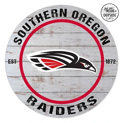 Southern Oregon Raiders 20'' x 20'' Indoor/Outdoor Weathered Circle Sign