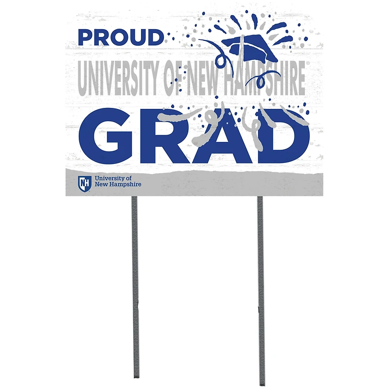 New Hampshire Wildcats 18'' x 24'' Proud Graduate Yard Sign