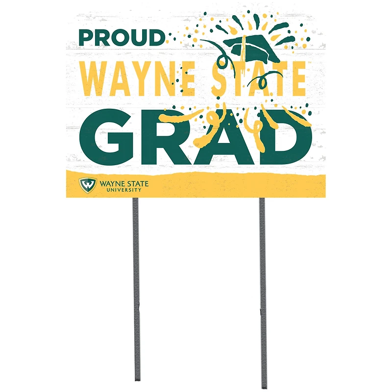 Wayne State Warriors 18'' x 24'' Proud Graduate Yard Sign