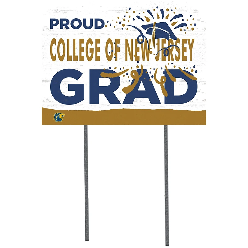 College of New Jersey Lions 18'' x 24'' Proud Graduate Yard Sign