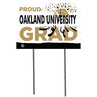 Oakland Golden Grizzlies 18'' x 24'' Proud Graduate Yard Sign