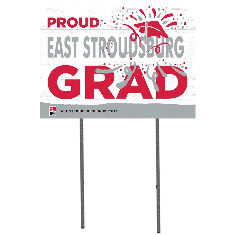 East Stroudsburg Warriors 18'' x 24'' Proud Graduate Yard Sign