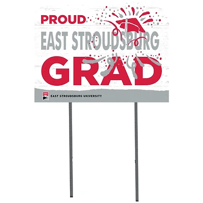 East Stroudsburg Warriors 18'' x 24'' Proud Graduate Yard Sign