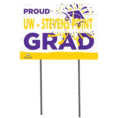 Wisconsin-Stevens Point Pointers 18'' x 24'' Proud Graduate Yard Sign