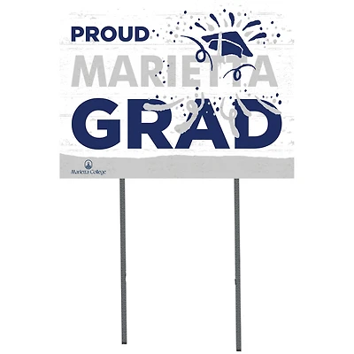 Marietta College Pioneers 18'' x 24'' Proud Graduate Yard Sign
