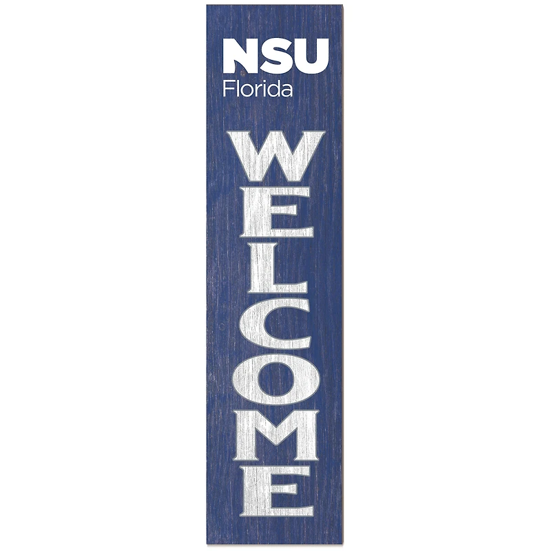 Nova Southeastern Sharks 12'' x 48'' Outdoor Leaner Welcome Sign