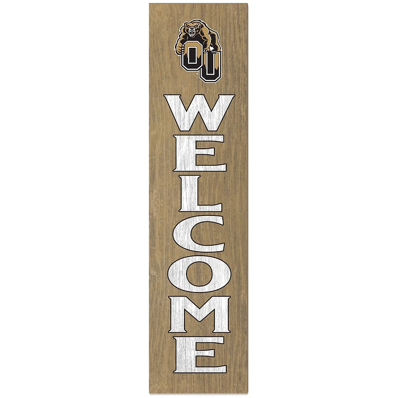 Oakland Golden Grizzlies 12'' x 48'' Outdoor Leaner Welcome Sign