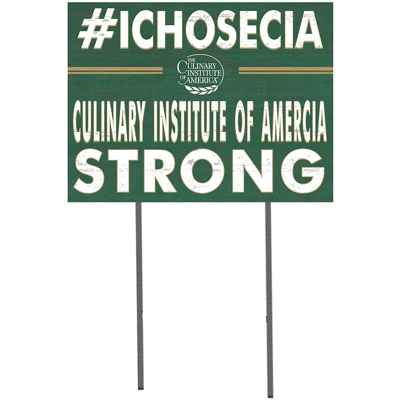 Culinary Institute of America Steels 18'' x 24'' I Chose Lawn Sign