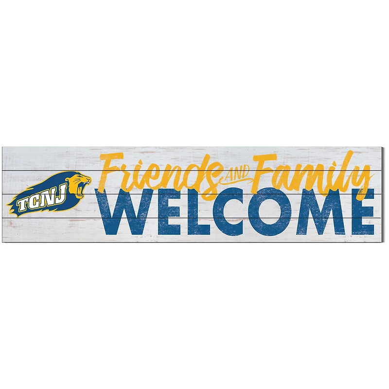 College of New Jersey Lions 10'' x 40'' Friends & Family Welcome Sign