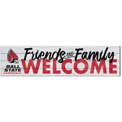 Ball State Cardinals 10'' x 40'' Friends & Family Welcome Sign
