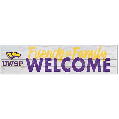 Wisconsin-Stevens Point Pointers 10'' x 40'' Friends & Family Welcome Sign