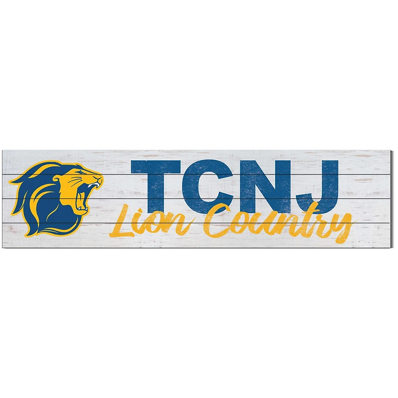 College of New Jersey Lions 10'' x 40'' Logo Sign