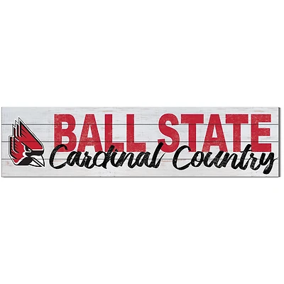 Ball State Cardinals 10'' x 40'' Logo Sign