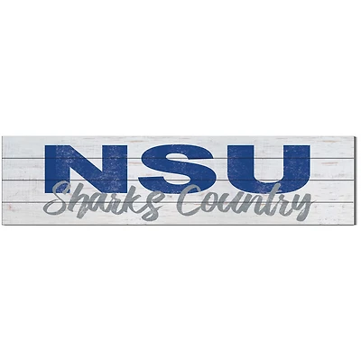 Nova Southeastern Sharks 10'' x 40'' Logo Sign