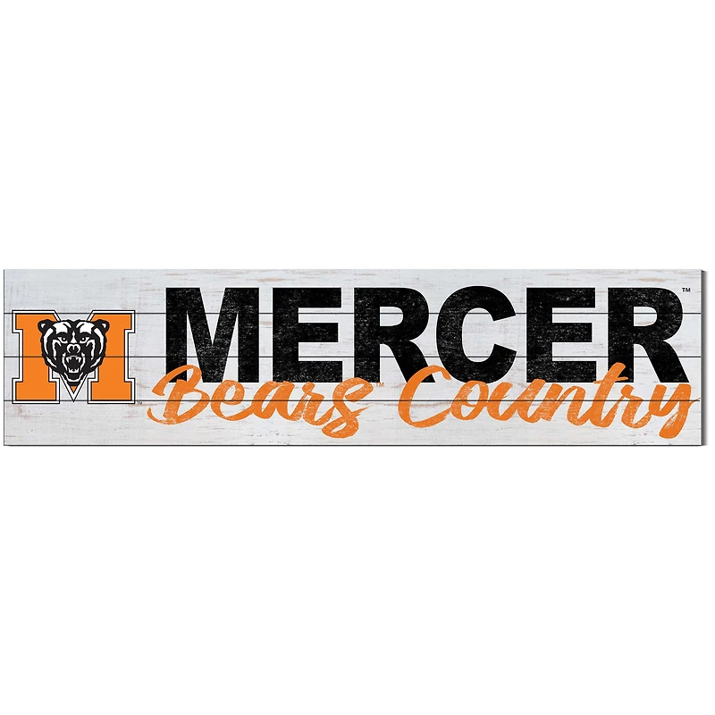 Mercer Bears 10'' x 40'' Logo Sign
