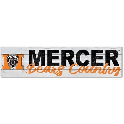 Mercer Bears 10'' x 40'' Logo Sign