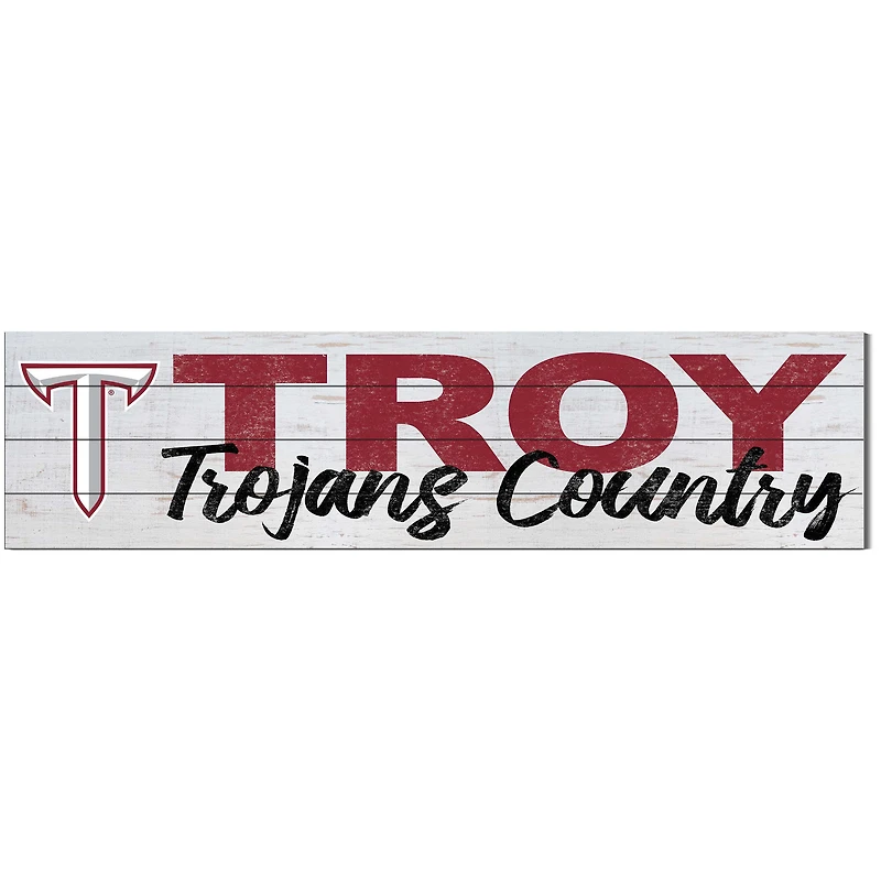 Troy University Trojans 10'' x 40'' Logo Sign
