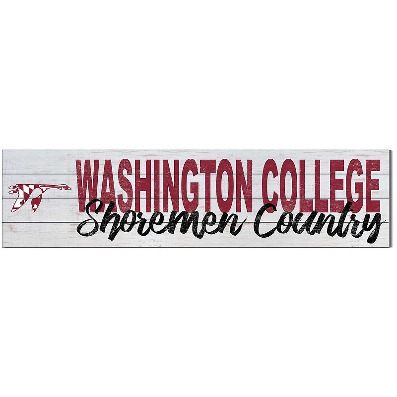 Washington College Shoremen 10'' x 40'' Logo Sign
