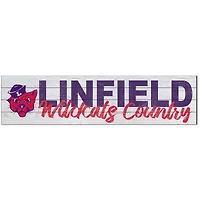 Linfield Wildcats 10'' x 40'' Logo Sign