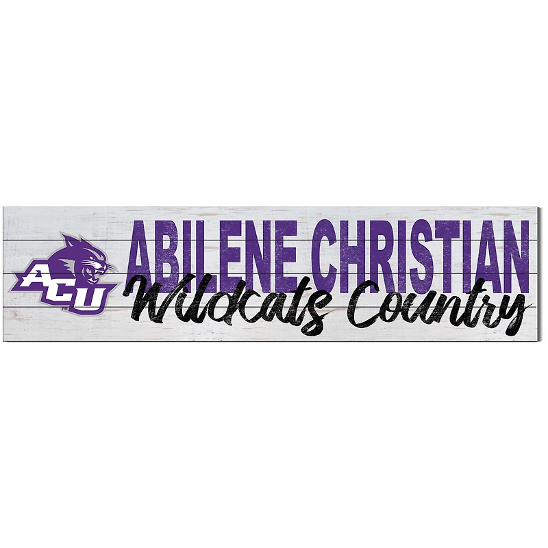 Abilene Christian University Wildcats 10'' x 40'' Logo Sign
