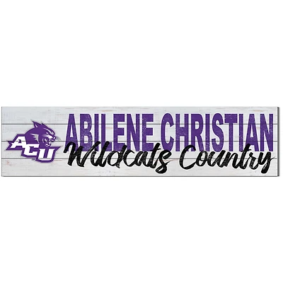 Abilene Christian University Wildcats 10'' x 40'' Logo Sign