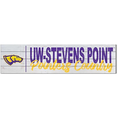 Wisconsin-Stevens Point Pointers 10'' x 40'' Logo Sign