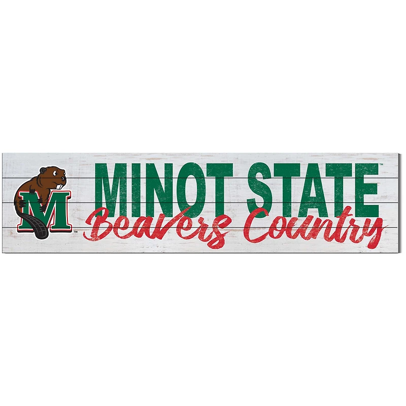 Minot State Beavers 10'' x 40'' Logo Sign