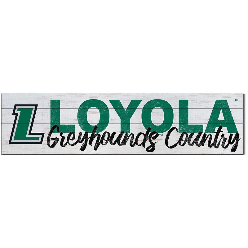 Loyola Greyhounds 10'' x 40'' Logo Sign