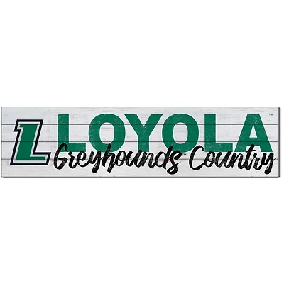 Loyola Greyhounds 10'' x 40'' Logo Sign